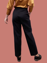 Charger l'image dans la galerie, Pantalon vintage Tessie - Karting noir. Taille L, 40, 42. Fabriqué en France