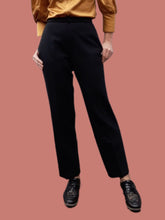 Charger l'image dans la galerie, Pantalon vintage Tessie - Karting noir. Taille L, 40, 42. Fabriqué en France