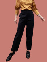 Charger l'image dans la galerie, Pantalon vintage Tessie - Karting noir. Taille L, 40, 42. Fabriqué en France