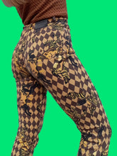 Charger l'image dans la galerie, Pantalon Amanda - Nathalie Chaize - Damier et Echec. Taille XS, 34, 36. Fabriqué en France