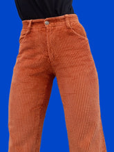 Charger l'image dans la galerie, Pantalon vintage Françoise - Salut les copains. Velours côtelé brique. Taille XS, 34, 36