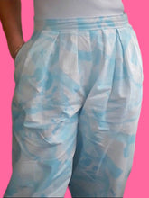 Charger l'image dans la galerie, Pantalon vintage Mélia - Coton fleuri. Taille M, 36, 38. Fabriqué en France