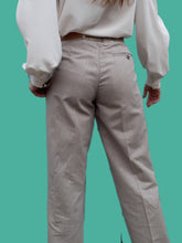 Charger l'image dans la galerie, Pantalon vintage Elsa - Lin et coton Rayé. Taille M, 38, 40. Fabriqué en France