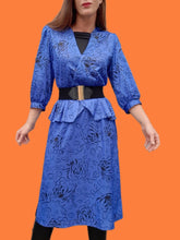 Charger l'image dans la galerie, Robe vintage Charlotte - A basque. Taille M, 38, 40. Made in Tunisie