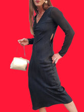 Charger l'image dans la galerie, Robe "Seconde" Karin - Soie noire. Lacée à la taille. Taille XS, 34, 36. Intimissimi.