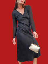 Charger l'image dans la galerie, Robe "Seconde" Karin - Soie noire. Lacée à la taille. Taille XS, 34, 36. Intimissimi.
