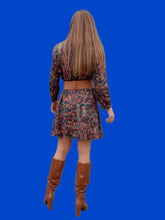 Charger l'image dans la galerie, Robe vintage Marie - Taille basse. Imprimé géométrique. Taille M, 38, 40. Marcelle Griffon.