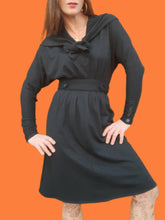 Charger l'image dans la galerie, Robe vintage Marlène - Effet châle. Taille XS, 34, 36. Christian Aujard. Made in France.