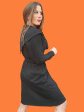 Charger l'image dans la galerie, Robe vintage Marlène - Effet châle. Taille XS, 34, 36. Christian Aujard. Made in France.