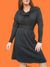 Charger l'image dans la galerie, Robe vintage Marlène - Effet châle. Taille XS, 34, 36. Christian Aujard. Made in France.