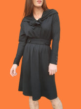 Charger l'image dans la galerie, Robe vintage Marlène - Effet châle. Taille XS, 34, 36. Christian Aujard. Made in France.