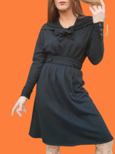 Charger l'image dans la galerie, Robe vintage Marlène - Effet châle. Taille XS, 34, 36. Christian Aujard. Made in France.