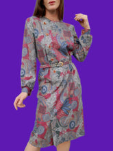 Charger l'image dans la galerie, Robe vintage Cassie - Boutonnage asymétrique. Taille M, 38, 40. Marcelle Griffon