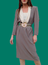 Charger l'image dans la galerie, Robe vintage Erin - Col drapé, manches à creuvé. Taille S, 36, 38. Caroline Rohmer. Made in France.