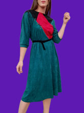 Charger l'image dans la galerie, Robe vintage Gwenn - Laçage épaule. Imprimé géométrique. Taille S, 36, 38.