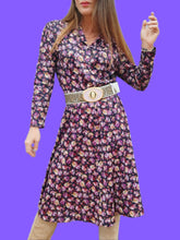 Charger l'image dans la galerie, Robe vintage Olga - Fleurie colorée. Taille M, 38, 40.