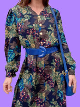 Charger l'image dans la galerie, Robe vintage Albanne - Imprimé floral. Taille XL, 42, 44. Coutureine Paris.
