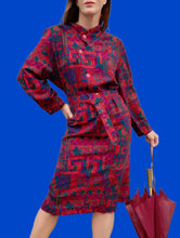 Charger l'image dans la galerie, Robe vintage Gladys - Imprimé coloré abstrait. Taille XXL, 44, 46. Jean Moreux. Made in France