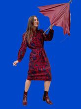 Charger l'image dans la galerie, Robe vintage Gladys - Imprimé coloré abstrait. Taille XXL, 44, 46. Jean Moreux. Made in France