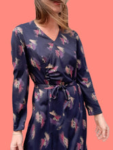 Charger l'image dans la galerie, Robe vintage Marlène - Effet cache-cœur. Taille S, 36, 38. Jean Biolay Paris. Made in France.