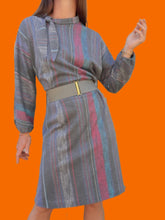 Charger l'image dans la galerie, Robe vintage Dahlia - Noeud au col. Taille M, 38, 40