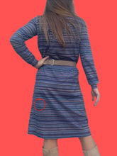 Charger l'image dans la galerie, Robe vintage Charline - Rayée. Taille S, 36, 38. Fabriqué en France