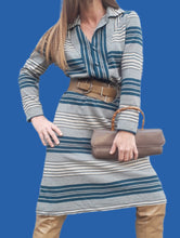 Charger l'image dans la galerie, Robe Vintage Roxanne. Rayée. Taille M, 38, 40