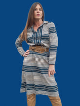 Charger l'image dans la galerie, Robe Vintage Roxanne. Rayée. Taille M, 38, 40