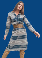 Charger l'image dans la galerie, Robe Vintage Roxanne. Rayée. Taille M, 38, 40