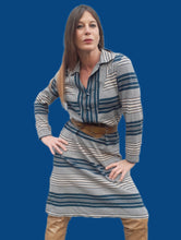 Charger l'image dans la galerie, Robe Vintage Roxanne. Rayée. Taille M, 38, 40