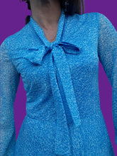 Charger l'image dans la galerie, Robe vintage Prudence - Plis Soleil et col Lavallière. Taille S, 36, 38. Fink Modell