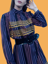 Charger l'image dans la galerie, Robe vintage Philomène - Col officier. Taille L, 40, 42. Fabriqué en France