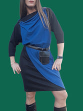 Charger l'image dans la galerie, Robe vintage Aloïse - Color block. Taille M, 38, 40. Fabriqué en France