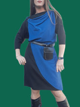 Charger l'image dans la galerie, Robe vintage Aloïse - Color block. Taille M, 38, 40. Fabriqué en France