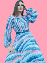 Charger l'image dans la galerie, Robe vintage Clarisse - Plis Soleil. Taille M, 38, 40. Fink Modell.