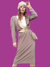 Charger l'image dans la galerie, Robe vintage Erin - Manches à crevé. Taille XL, 42, 44. Caroline Rohmer. Fabriqué en France