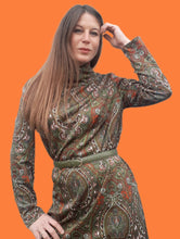 Charger l'image dans la galerie, Robe vintage Clémence - Col cheminée. Taille S, 36, 38. Desarbre. Fabriqué en France