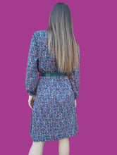 Charger l'image dans la galerie, Robe vintage Isabel - Imprimé géométrique et lien au col. Taille S, 36, 38