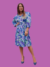 Charger l'image dans la galerie, Robe vintage Mathilde - Plissée et fleurie. Taille XL, 42, 44