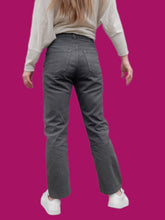 Charger l'image dans la galerie, Pantalon vintage Anna - Gris à chevrons. Taille S, 36, 38. Kenzo Homme.