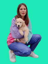 Charger l'image dans la galerie, Pantalon vintage Chloé - Survêtement / jogging rayé violet et rose fuchsia. Taille L, 40, 42. Made in France.