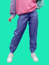 Charger l'image dans la galerie, Pantalon vintage Chloé - Survêtement / jogging rayé violet et rose fuchsia. Taille L, 40, 42. Made in France.