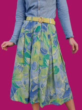 Charger l'image dans la galerie, Jupe vintage Mallaury - Plissé feuillage. Taille M, 38, 40. Claude Bauer. Made in France