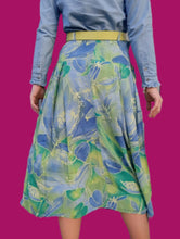 Charger l'image dans la galerie, Jupe vintage Mallaury - Plissé feuillage. Taille M, 38, 40. Claude Bauer. Made in France