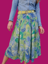 Charger l'image dans la galerie, Jupe vintage Mallaury - Plissé feuillage. Taille M, 38, 40. Claude Bauer. Made in France