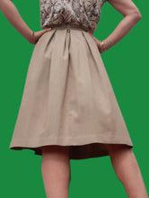Charger l'image dans la galerie, Jupe plissée vintage Carmélita - Chiné marron / beige. Taille XL, 42, 44. Verdosa Paris