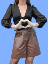 Charger l'image dans la galerie, Gants vintage Bérénice - Tissu écru à losanges texturés. Taille 6,5.