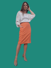 Charger l'image dans la galerie, Jupe vintage Toinette - Saumon. Taille XL, 42, 44