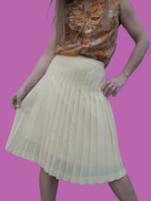 Charger l'image dans la galerie, Jupe vintage Marcelle - Plissé jaune pâle. Taille M, 38, 40