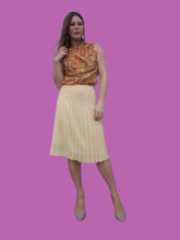 Charger l'image dans la galerie, Jupe vintage Marcelle - Plissé jaune pâle. Taille M, 38, 40